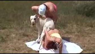 French super porn with a dog